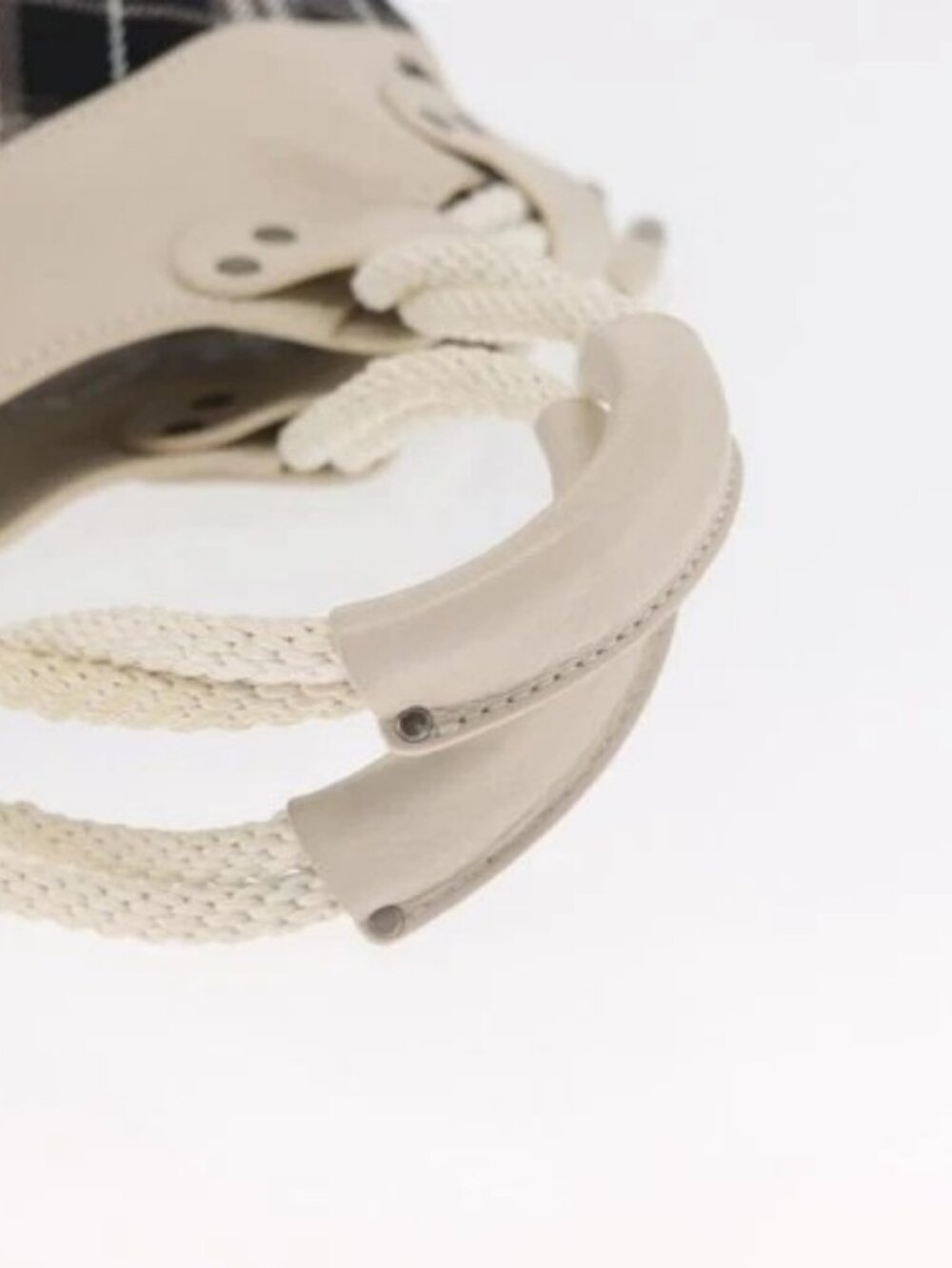 BURBERRY Nova Check Blue Label Hand Bag Canvas Black Auth 163921 - Picture 7 of 16